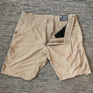 Kuhl Shorts Mens 34 Khaki Cargo Pocket Snap Lightweight Outdoors Hiking